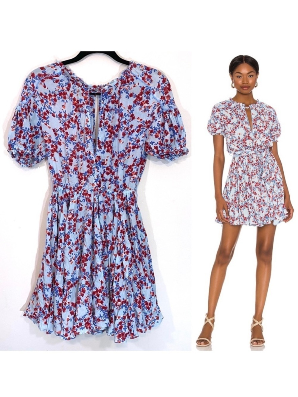 POUPETTE ST BARTH Ivy Mini Dress in Blue Kookoo Bird (122)